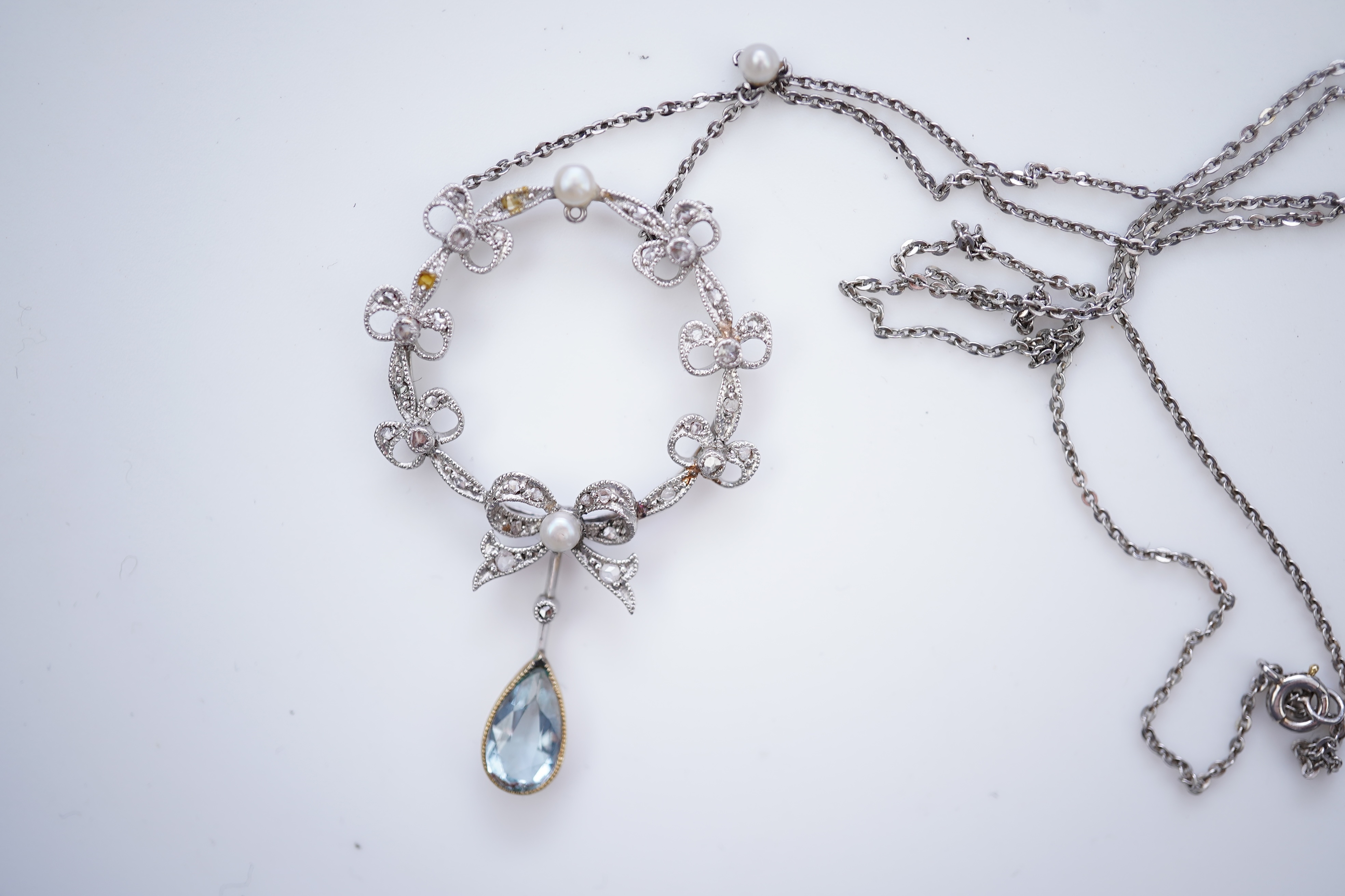 Three Edwardian gem-set pendants, early 20th century